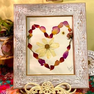 Real pressed flower art